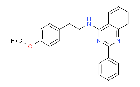 CAS No. 853310-75-5, N-(4-Methoxyphenethyl)-2-phenylquinazolin-4-amine