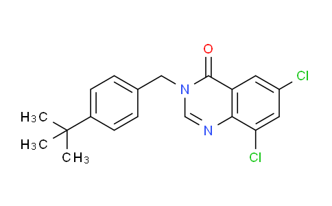 CAS No. 853318-65-7, 3-(4-(tert-Butyl)benzyl)-6,8-dichloroquinazolin-4(3H)-one