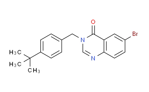 CAS No. 853318-67-9, 6-Bromo-3-(4-(tert-butyl)benzyl)quinazolin-4(3H)-one