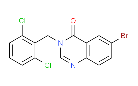CAS No. 853318-69-1, 6-Bromo-3-(2,6-dichlorobenzyl)quinazolin-4(3H)-one