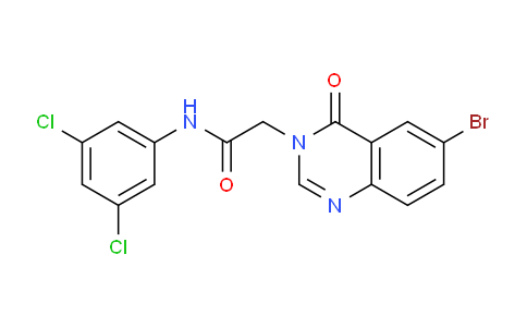 CAS No. 853318-77-1, 2-(6-Bromo-4-oxoquinazolin-3(4H)-yl)-N-(3,5-dichlorophenyl)acetamide