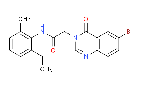 CAS No. 853318-79-3, 2-(6-Bromo-4-oxoquinazolin-3(4H)-yl)-N-(2-ethyl-6-methylphenyl)acetamide