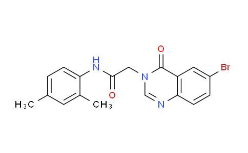 CAS No. 853318-81-7, 2-(6-Bromo-4-oxoquinazolin-3(4H)-yl)-N-(2,4-dimethylphenyl)acetamide