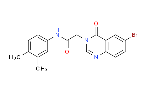 CAS No. 853318-83-9, 2-(6-Bromo-4-oxoquinazolin-3(4H)-yl)-N-(3,4-dimethylphenyl)acetamide