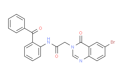 CAS No. 853318-90-8, N-(2-Benzoylphenyl)-2-(6-bromo-4-oxoquinazolin-3(4H)-yl)acetamide