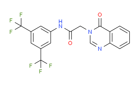 CAS No. 853318-91-9, N-(3,5-Bis(trifluoromethyl)phenyl)-2-(4-oxoquinazolin-3(4H)-yl)acetamide
