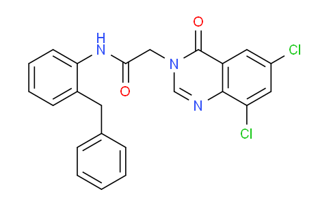 CAS No. 853319-02-5, N-(2-Benzylphenyl)-2-(6,8-dichloro-4-oxoquinazolin-3(4H)-yl)acetamide