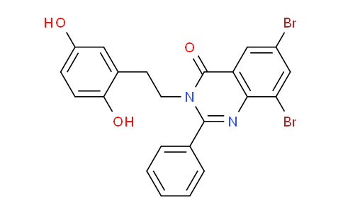 CAS No. 86804-51-5, 6,8-Dibromo-3-(2,5-dihydroxyphenethyl)-2-phenylquinazolin-4(3H)-one
