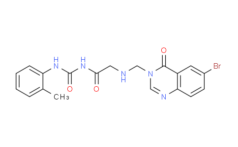 MC781938 | 86816-92-4 | 2-(((6-Bromo-4-oxoquinazolin-3(4H)-yl)methyl)amino)-N-(o-tolylcarbamoyl)acetamide