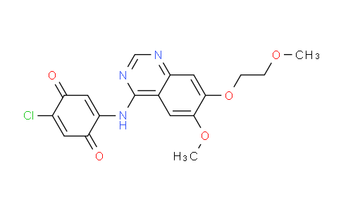 CAS No. 870959-62-9, 2-Chloro-5-((6-methoxy-7-(2-methoxyethoxy)quinazolin-4-yl)amino)cyclohexa-2,5-diene-1,4-dione