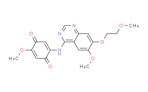 CAS No. 870959-98-1, 2-Methoxy-5-((6-methoxy-7-(2-methoxyethoxy)quinazolin-4-yl)amino)cyclohexa-2,5-diene-1,4-dione