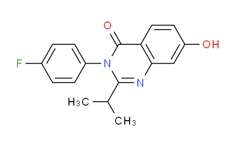 CAS No. 871814-05-0, 3-(4-Fluorophenyl)-7-hydroxy-2-isopropylquinazolin-4(3H)-one