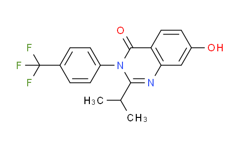 CAS No. 871814-07-2, 7-Hydroxy-2-isopropyl-3-(4-(trifluoromethyl)phenyl)quinazolin-4(3H)-one