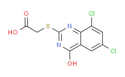 CAS No. 87634-47-7, 2-((6,8-Dichloro-4-hydroxyquinazolin-2-yl)thio)acetic acid