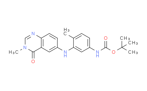 CAS No. 878745-39-2, tert-Butyl (4-methyl-3-((3-methyl-4-oxo-3,4-dihydroquinazolin-6-yl)amino)phenyl)carbamate