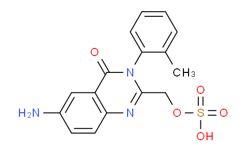CAS No. 88378-83-0, (6-Amino-4-oxo-3-(o-tolyl)-3,4-dihydroquinazolin-2-yl)methyl hydrogen sulfate