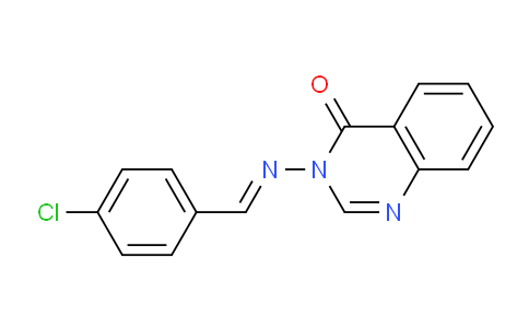 CAS No. 88404-48-2, 3-((4-Chlorobenzylidene)amino)quinazolin-4(3H)-one