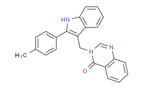 CAS No. 88514-39-0, 3-((2-(p-Tolyl)-1H-indol-3-yl)methyl)quinazolin-4(3H)-one