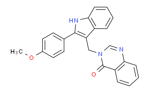 CAS No. 88514-40-3, 3-((2-(4-Methoxyphenyl)-1H-indol-3-yl)methyl)quinazolin-4(3H)-one