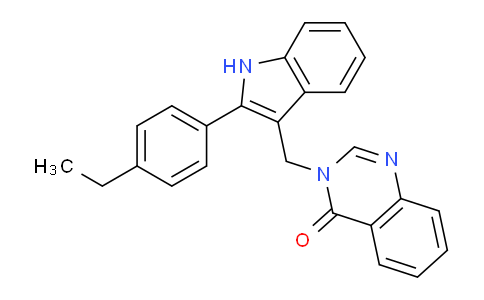 CAS No. 88514-43-6, 3-((2-(4-Ethylphenyl)-1H-indol-3-yl)methyl)quinazolin-4(3H)-one