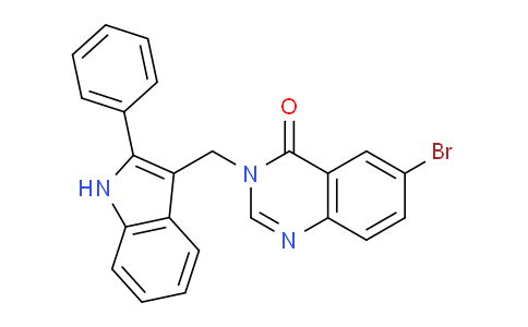 CAS No. 88514-45-8, 6-Bromo-3-((2-phenyl-1H-indol-3-yl)methyl)quinazolin-4(3H)-one
