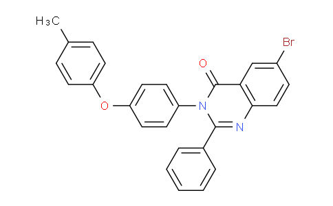 CAS No. 88538-83-4, 6-Bromo-2-phenyl-3-(4-(p-tolyloxy)phenyl)quinazolin-4(3H)-one