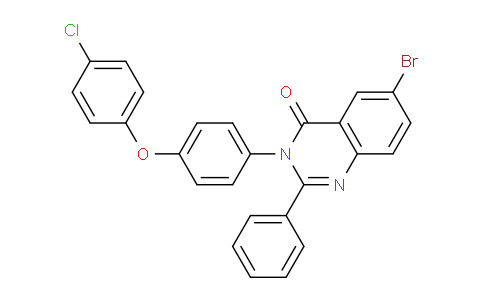 CAS No. 88538-85-6, 6-Bromo-3-(4-(4-chlorophenoxy)phenyl)-2-phenylquinazolin-4(3H)-one