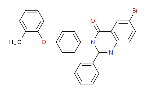 CAS No. 88538-86-7, 6-Bromo-2-phenyl-3-(4-(o-tolyloxy)phenyl)quinazolin-4(3H)-one