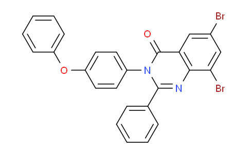 CAS No. 88538-87-8, 6,8-Dibromo-3-(4-phenoxyphenyl)-2-phenylquinazolin-4(3H)-one