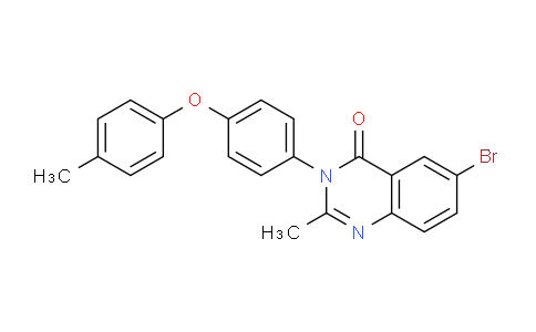 CAS No. 88538-95-8, 6-Bromo-2-methyl-3-(4-(p-tolyloxy)phenyl)quinazolin-4(3H)-one