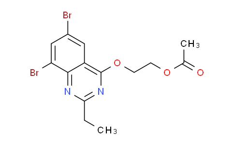 CAS No. 88624-87-7, 2-((6,8-Dibromo-2-ethylquinazolin-4-yl)oxy)ethyl acetate