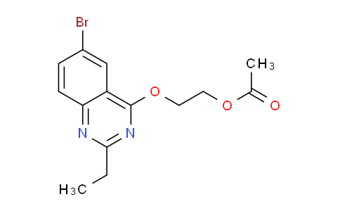 CAS No. 88642-49-3, 2-((6-Bromo-2-ethylquinazolin-4-yl)oxy)ethyl acetate