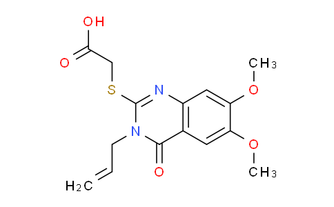 CAS No. 886500-27-2, 2-((3-Allyl-6,7-dimethoxy-4-oxo-3,4-dihydroquinazolin-2-yl)thio)acetic acid