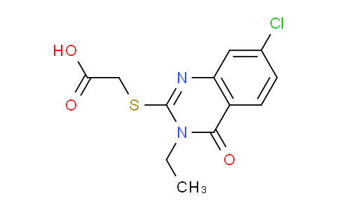 CAS No. 886500-56-7, 2-((7-Chloro-3-ethyl-4-oxo-3,4-dihydroquinazolin-2-yl)thio)acetic acid