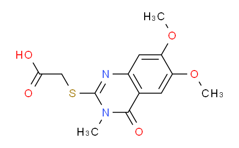 CAS No. 886500-86-3, 2-((6,7-Dimethoxy-3-methyl-4-oxo-3,4-dihydroquinazolin-2-yl)thio)acetic acid
