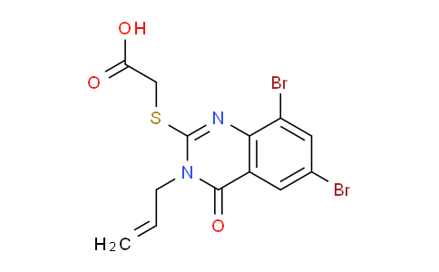 CAS No. 886500-94-3, 2-((3-Allyl-6,8-dibromo-4-oxo-3,4-dihydroquinazolin-2-yl)thio)acetic acid