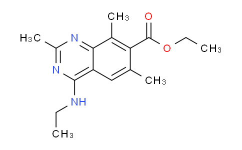CAS No. 89200-74-8, Ethyl 4-(ethylamino)-2,6,8-trimethylquinazoline-7-carboxylate