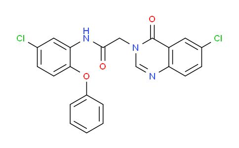 CAS No. 892157-03-8, N-(5-Chloro-2-phenoxyphenyl)-2-(6-chloro-4-oxoquinazolin-3(4H)-yl)acetamide