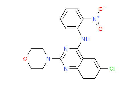 CAS No. 89218-45-1, 6-Chloro-2-morpholino-N-(2-nitrophenyl)quinazolin-4-amine