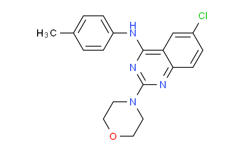 CAS No. 89218-46-2, 6-Chloro-2-morpholino-N-(p-tolyl)quinazolin-4-amine