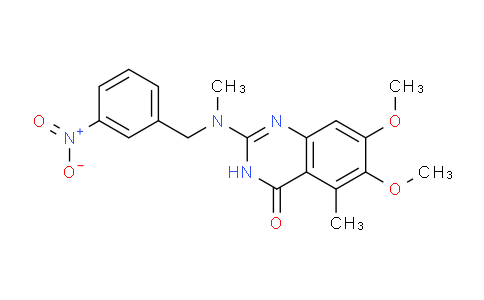CAS No. 894788-72-8, 6,7-Dimethoxy-5-methyl-2-(methyl(3-nitrobenzyl)amino)quinazolin-4(3H)-one