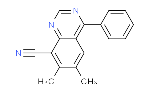 CAS No. 89638-36-8, 6,7-Dimethyl-4-phenylquinazoline-8-carbonitrile