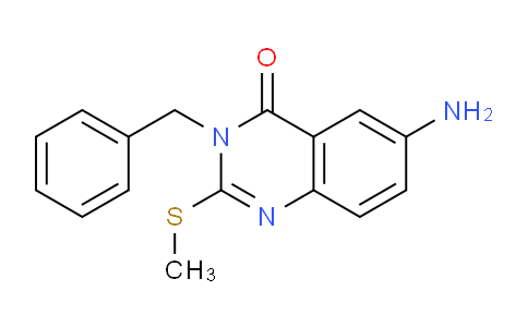 CAS No. 897631-27-5, 6-Amino-3-benzyl-2-(methylthio)quinazolin-4(3H)-one