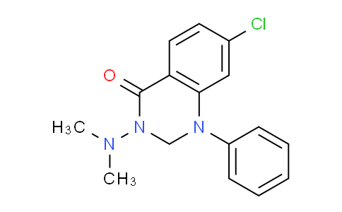 CAS No. 90071-02-6, 7-Chloro-3-(dimethylamino)-1-phenyl-2,3-dihydroquinazolin-4(1H)-one