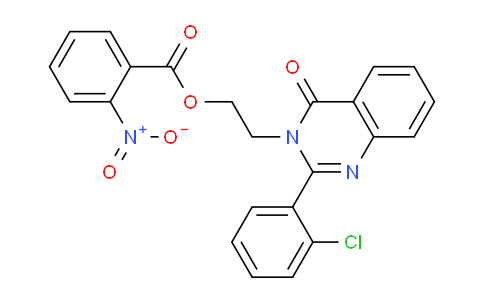 CAS No. 90094-96-5, 2-(2-(2-Chlorophenyl)-4-oxoquinazolin-3(4H)-yl)ethyl 2-nitrobenzoate