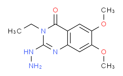 CAS No. 906782-84-1, 3-Ethyl-2-hydrazinyl-6,7-dimethoxyquinazolin-4(3H)-one