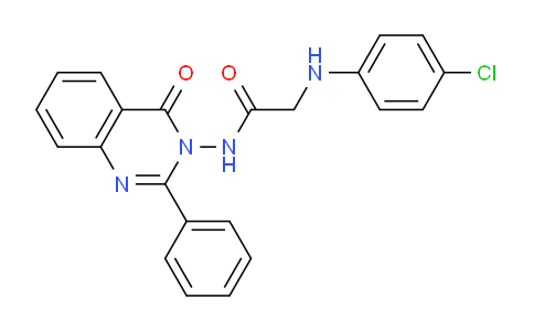 CAS No. 908804-52-4, 2-((4-Chlorophenyl)amino)-N-(4-oxo-2-phenylquinazolin-3(4H)-yl)acetamide