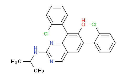 CAS No. 914392-45-3, 6,8-Bis(2-chlorophenyl)-2-(isopropylamino)quinazolin-7-ol