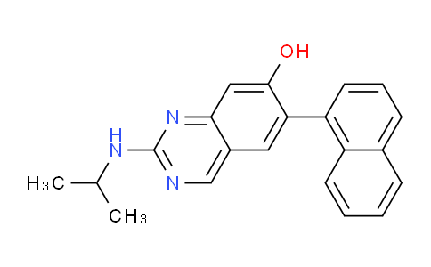 CAS No. 914396-16-0, 2-(Isopropylamino)-6-(naphthalen-1-yl)quinazolin-7-ol