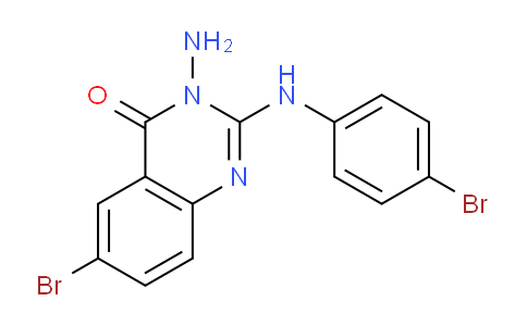 CAS No. 91539-11-6, 3-Amino-6-bromo-2-((4-bromophenyl)amino)quinazolin-4(3H)-one